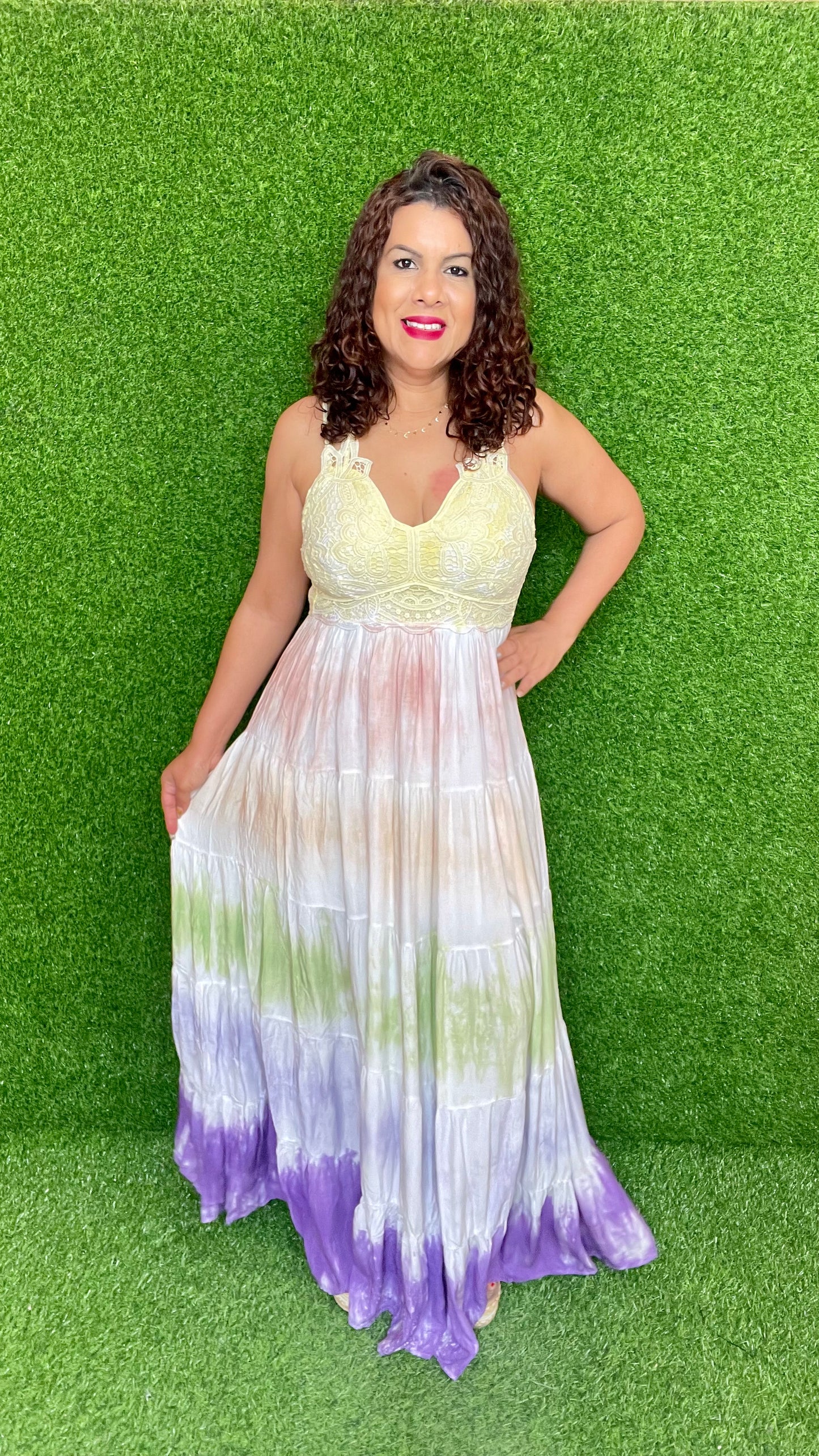Strap Crochet Maxi Dress