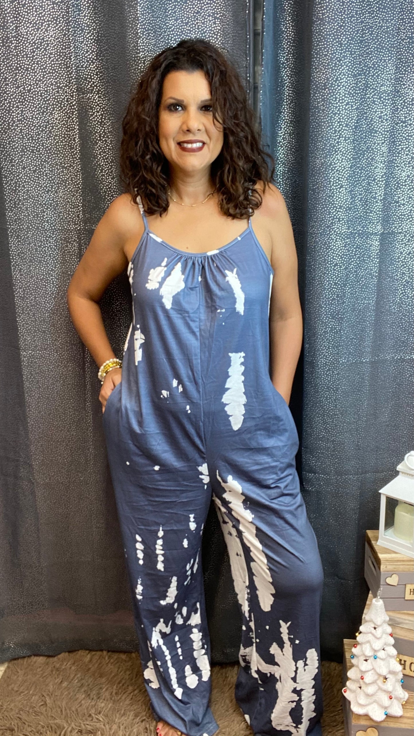 Jumpsuit topped with a tie-dye