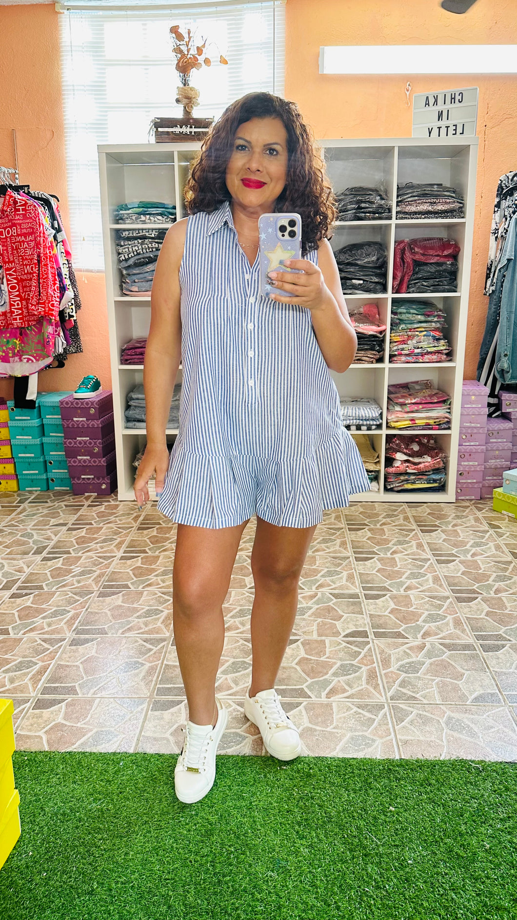 Stripe Buttom Romper