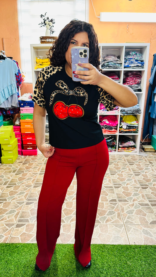 Leopard Graphic T Shirt