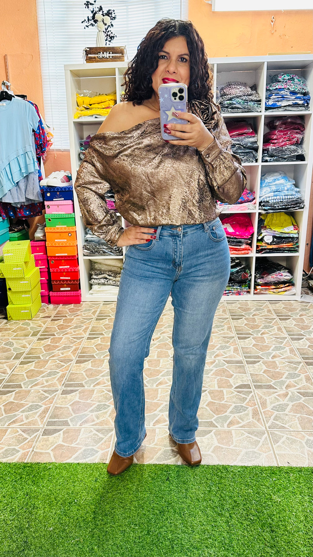 Metallic Bronze Top
