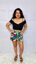 Cargar imagen en el visor de la galería, Off Shoulder Romper with Printed Shorts
