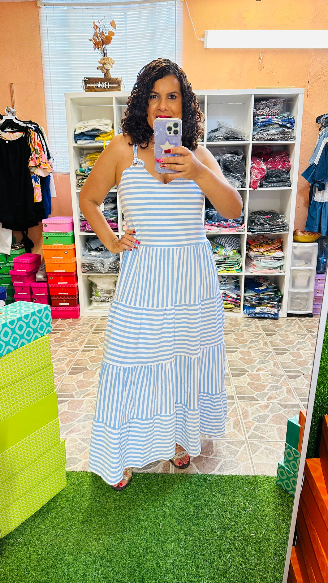 Stripe Maxi Dress