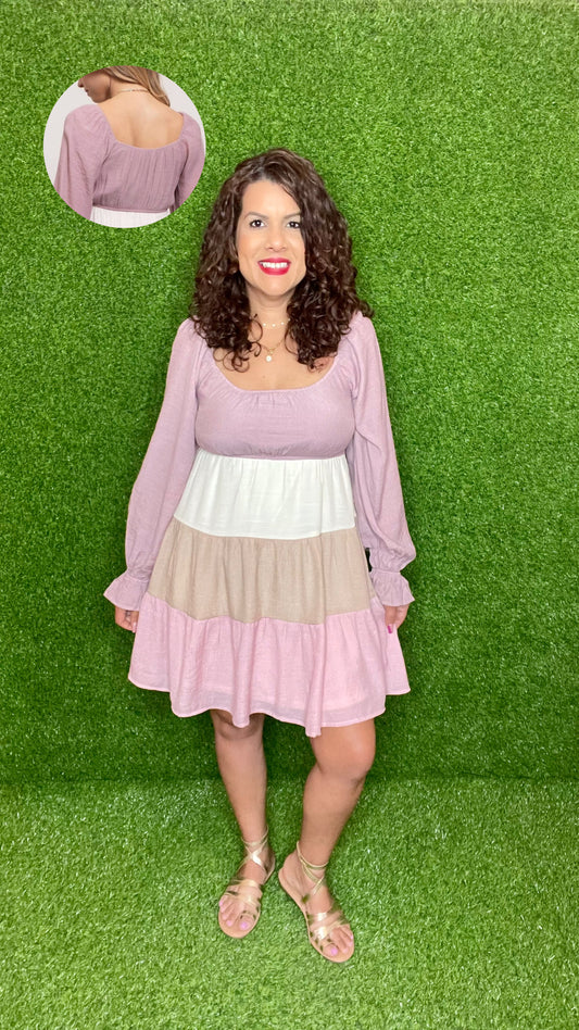 Tiered Colorblock Dress