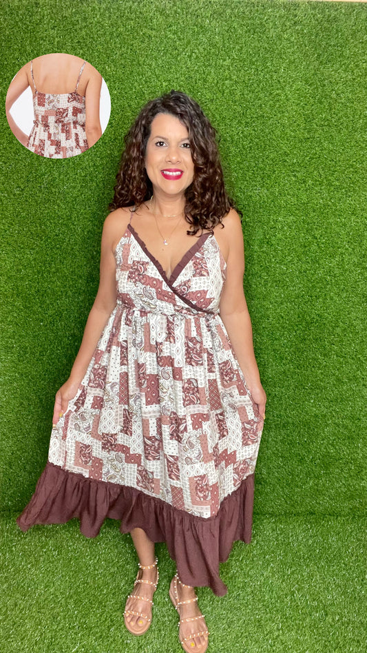 Patch Print Dress