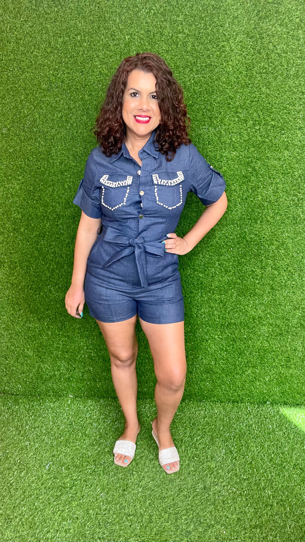 Romper Pearl Denim