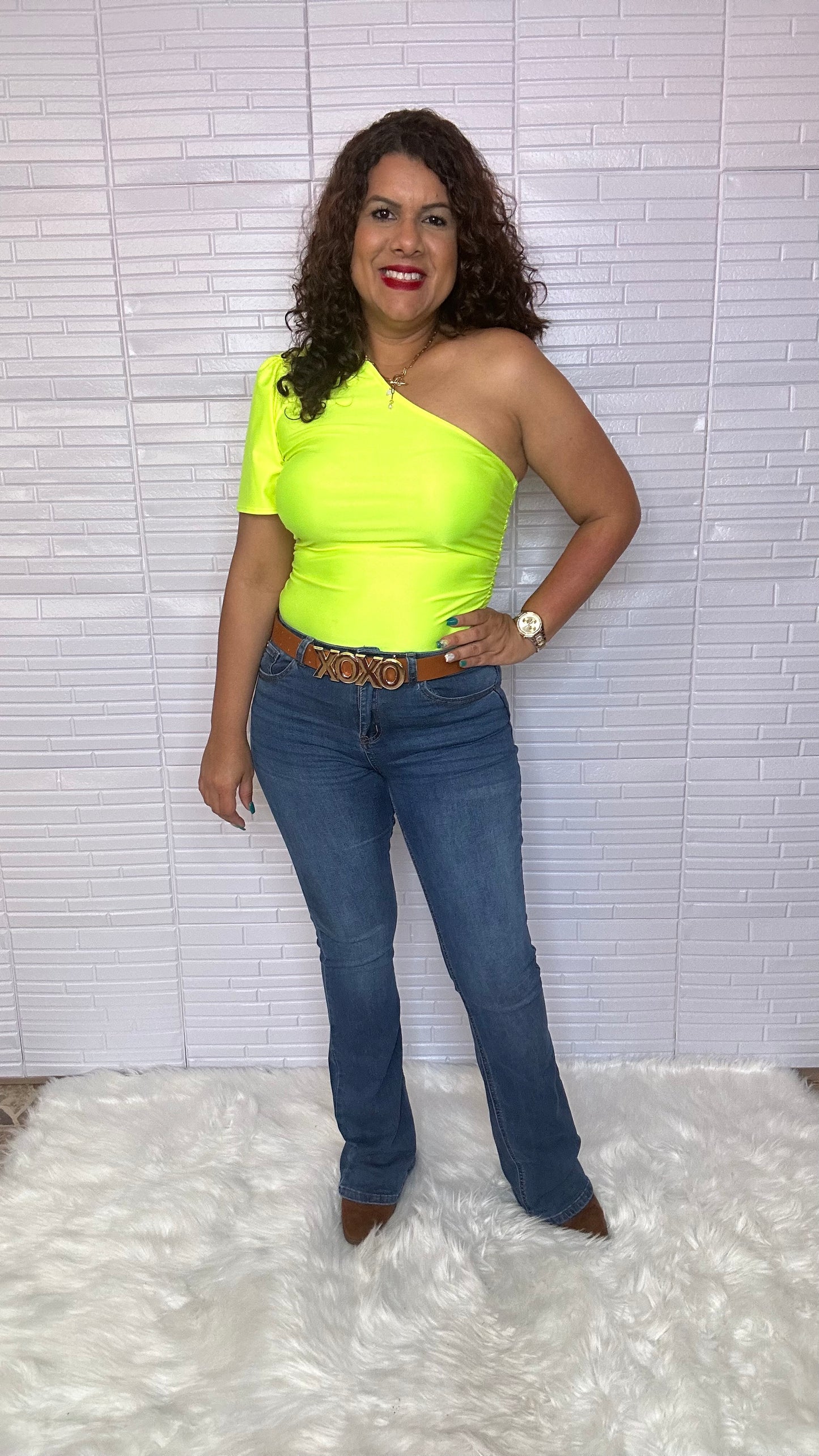 Top One Shoulder Neon